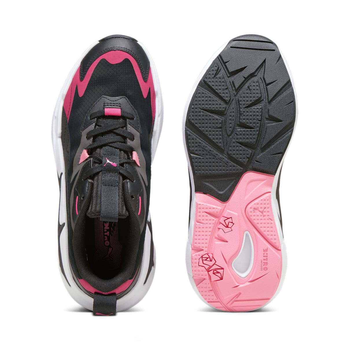 (WMNS) PUMA Spina Nitro Sneakers 'Black Pink' 392480-03