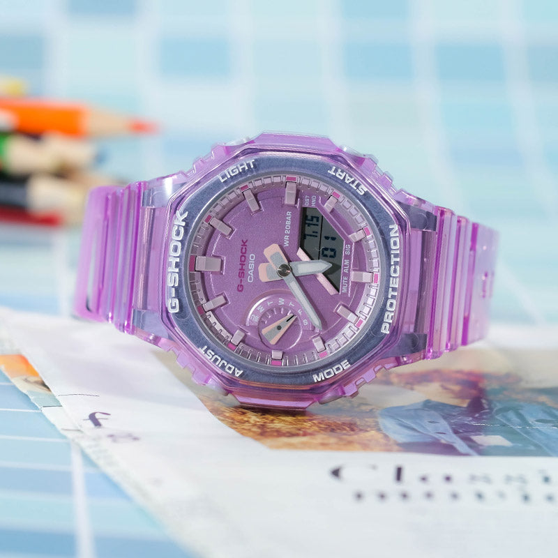 CASIO G-Shock Analog-Digital 'Translucent Purple' GMA-S2100SK-4APR