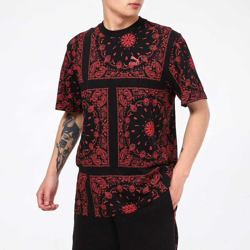 PUMA OB All Over Print T-Shirt 'Red' 532652-01