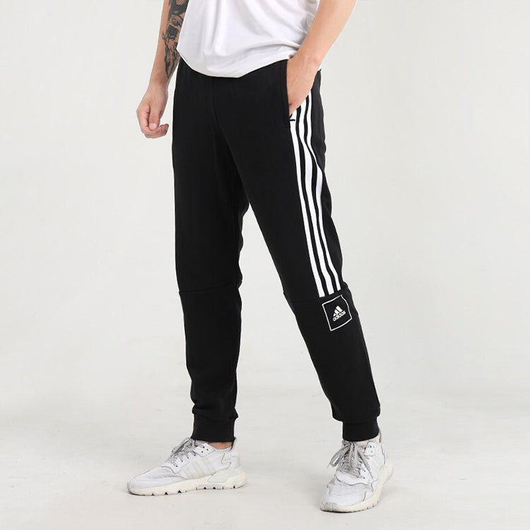 adidas M 3S Tape Pants Running Gym Casual Sports Long Pants Black GK4789
