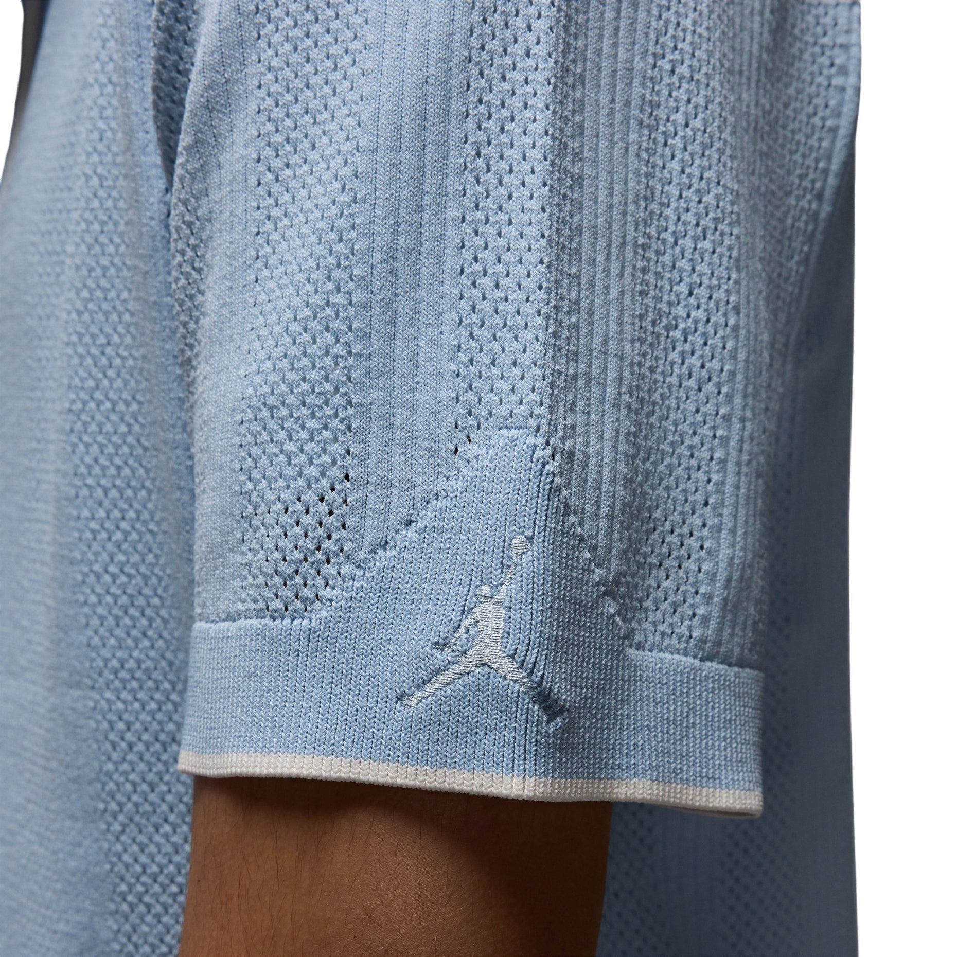 Air Jordan Sport Knit Button-Down Golf Top shirt 'Light Armory Blue' HV1157-440