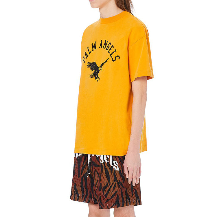 PALM ANGELS Eagle Printing Short Sleeve Yellow PMAA001E20JER0122210