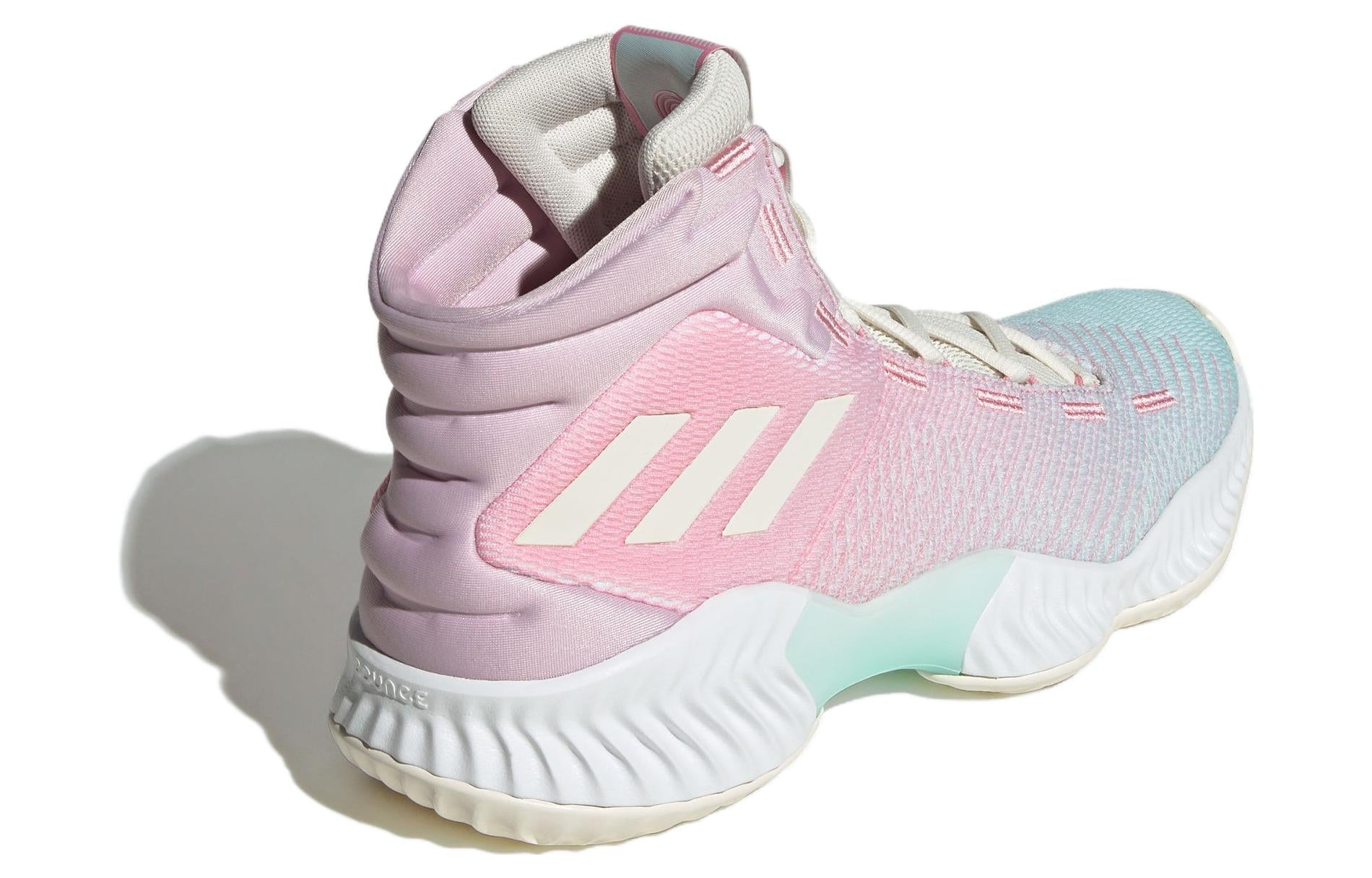 adidas Pro Bounce 2018 Mid 'Shock Absorption Wear Resistant Pink Blue' IG4496