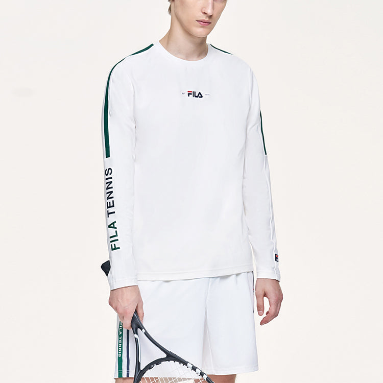 FILA Athletics Tennis Sports Round Neck Long Sleeves White A11M113201F-WT