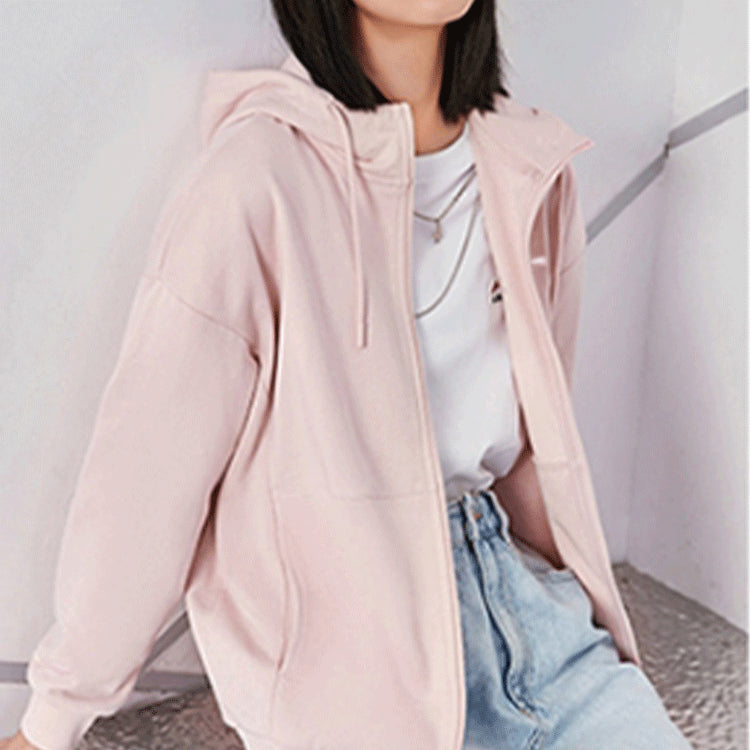Li-Ning Living Series Alphabet Embroidered Solid Color Sports Hoodie Pink AWDQD26-2