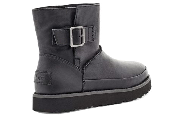 (WMNS) UGG Classic Deconstructed Mini Fleece Lined Black 1113191-BLK