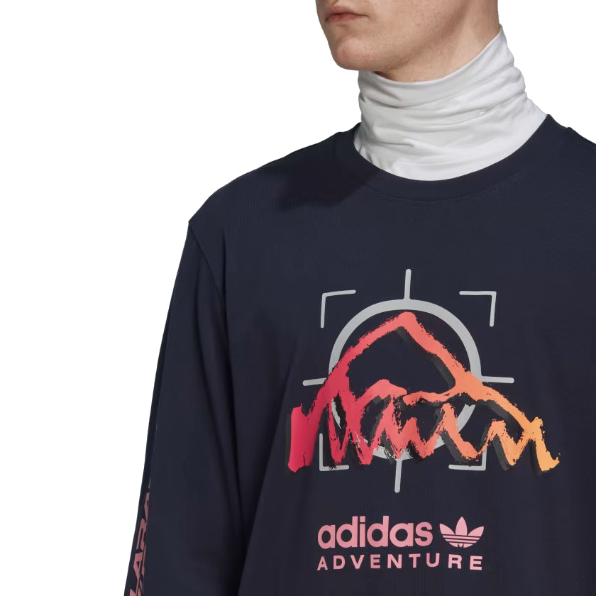 adidas Original Adventure Ride Long Sleeve Tee 'Navy Blue' HP1104