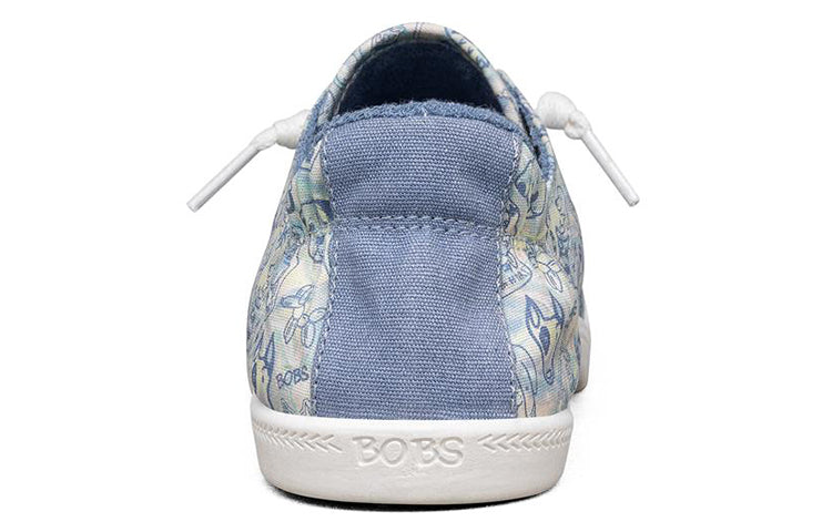 (WMNS) Skechers Beach Bingo Low-Top Canvas Shoe Blue/White 113581-MLT