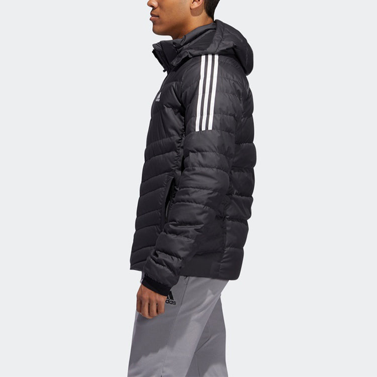 adidas Tmac Down Jkt Basketball Training Sports hooded Stay Warm Down Jacket Black EI9712