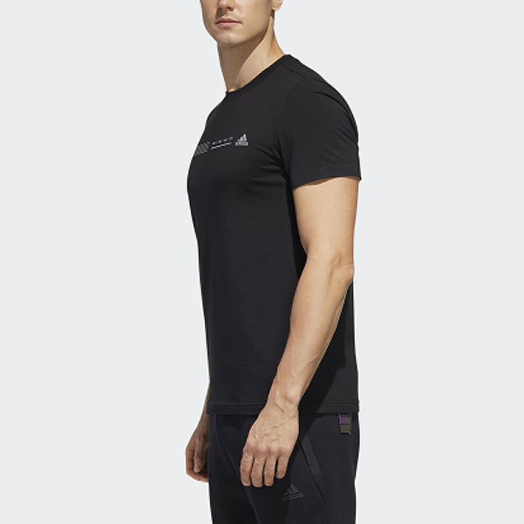 adidas Minimalistic logo Solid Color Short Sleeve Black GL5623