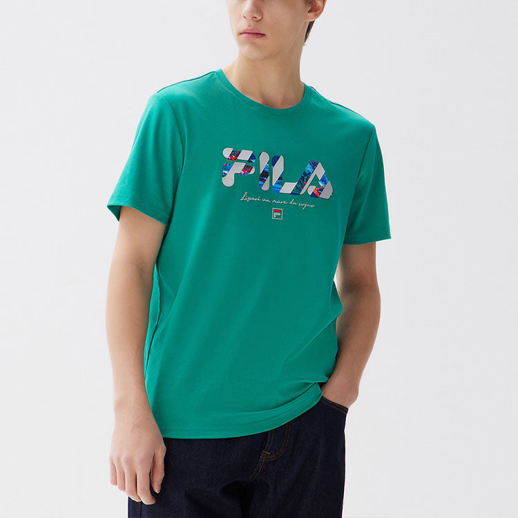 FILA Logo Letter Printing Sports Male Green F11M128105F-GN
