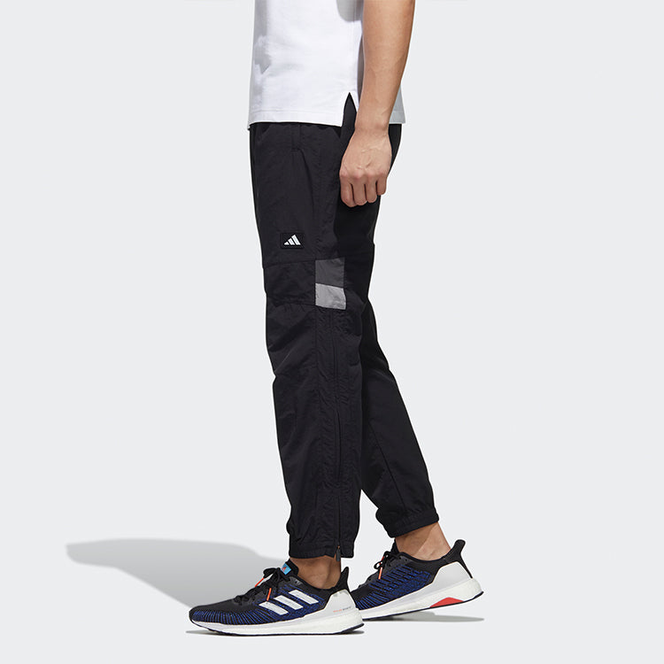 Men's adidas logo Casual Black Sports Pants/Trousers/Joggers GM4437