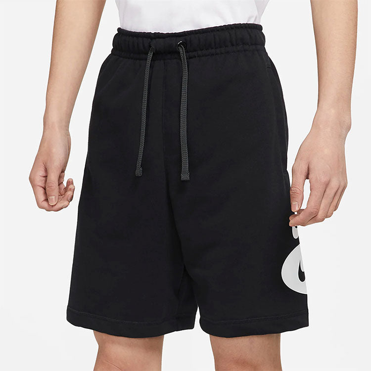 Nike Sportswear Contrasting Colors Logo Loose Lacing Casual Shorts Black DM5488-010