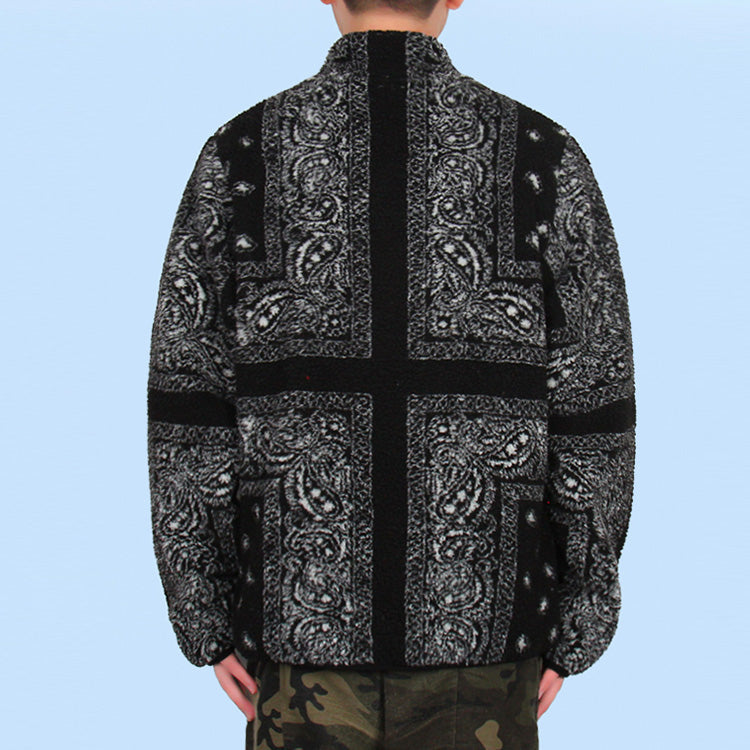 Supreme Reversible Bandana Fleece Jacket 'Black' SUP-FW19-341