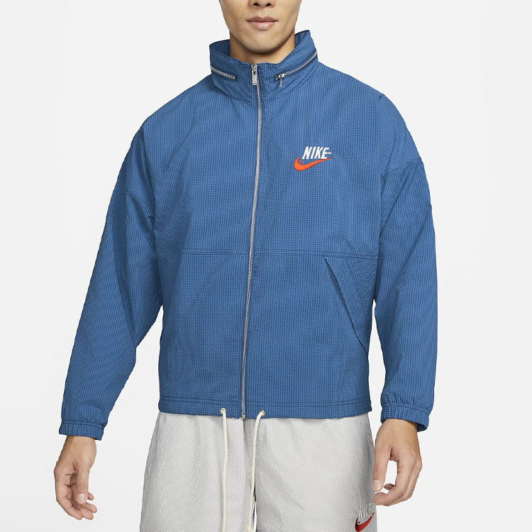 Nike Sportswear Alphabet Logo Woven Jacket Asia Sizing 'Blue' DM5286-407