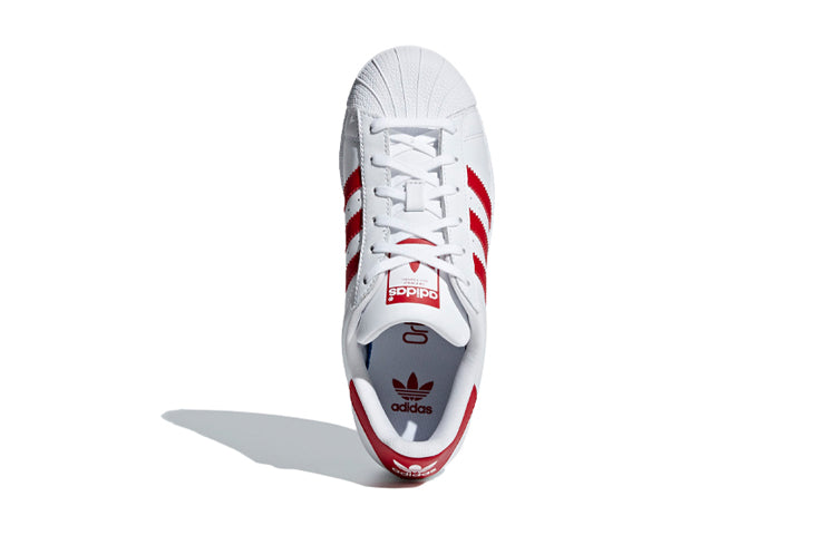 (GS) adidas Superstar J 'White Scarlet' CG6609