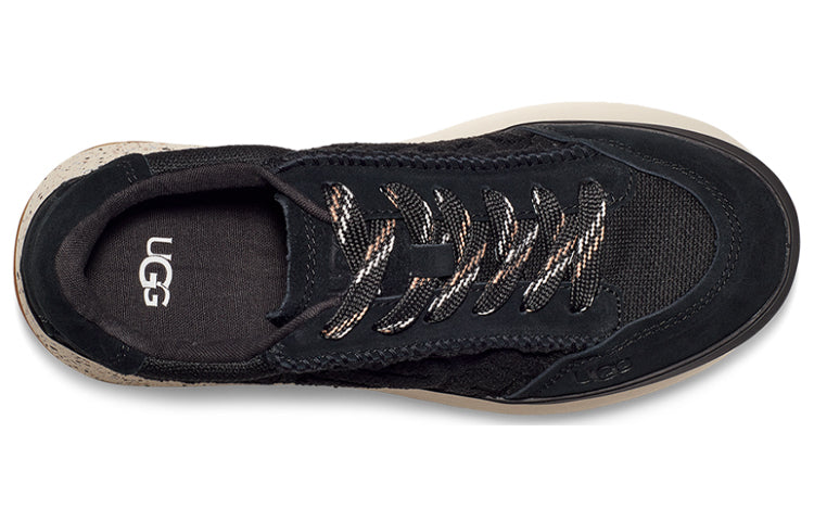 (WMNS) UGG Marin Lace Logo Sneaker 'Black' 1125025-BLK