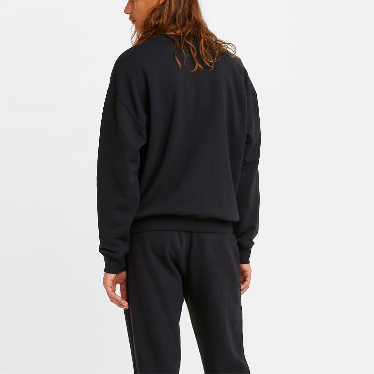 Men's Levis Alphabet Logo Loose Round Neck Long Sleeves Black A0717-0000