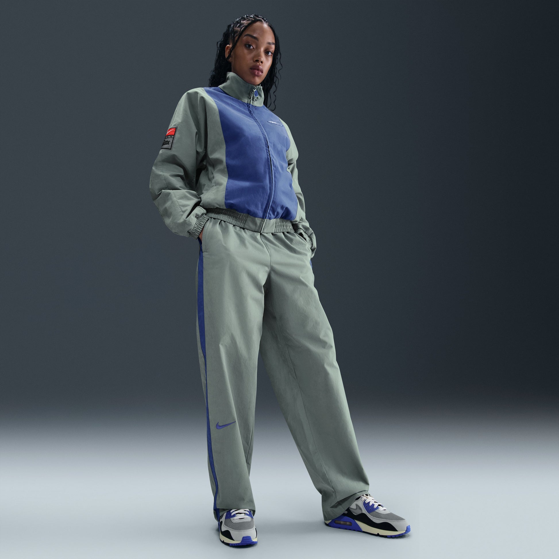 Nike x Patta Track Pants 'Grey Blue' HJ0737-073