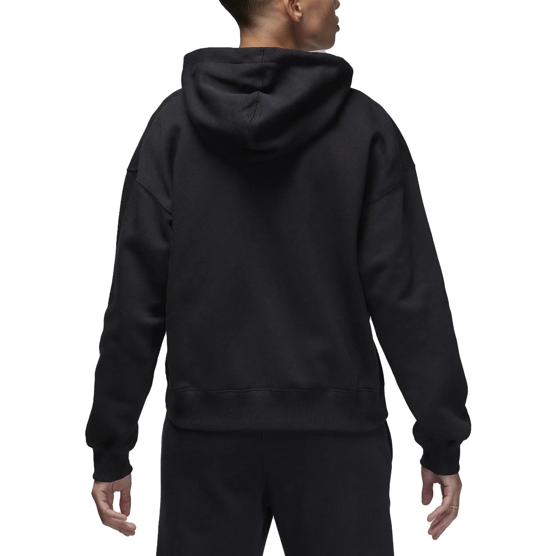 (WMNS) Air Jordan Brooklyn Fleece Full-Zip Hoodie 'Black White' FD7865-010