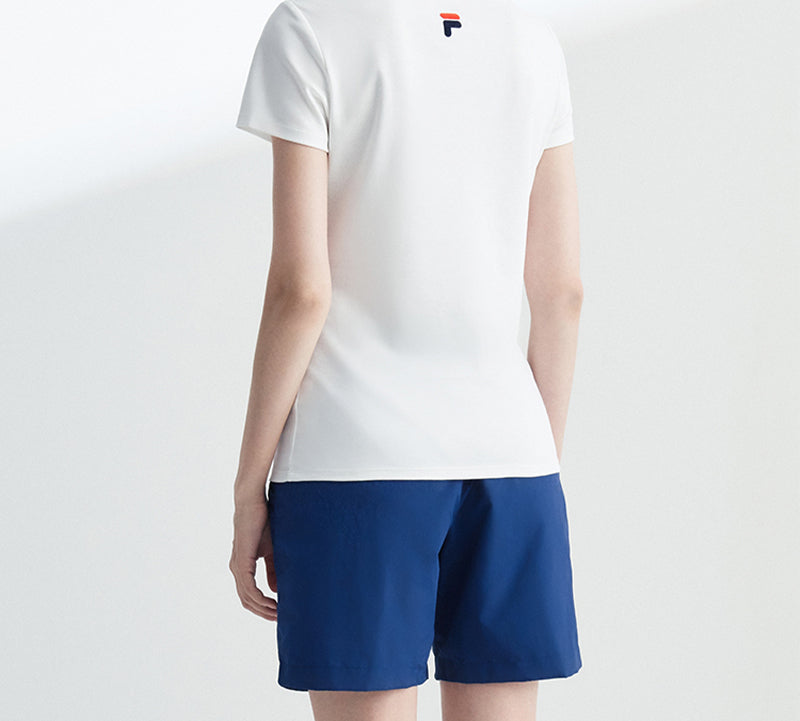 (WMNS) FILA Logo Printing Round Neck Sports Short Sleeve White F61W018108F-WT
