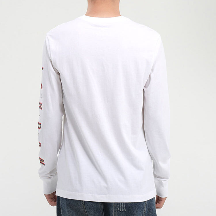 Air Jordan Alphabet Multi-Color Logo Round Neck Long Sleeves White CN3503-100