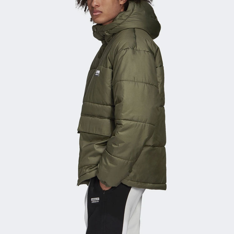 adidas originals Windproof Long Sleeves hooded Jacket Green ED7219