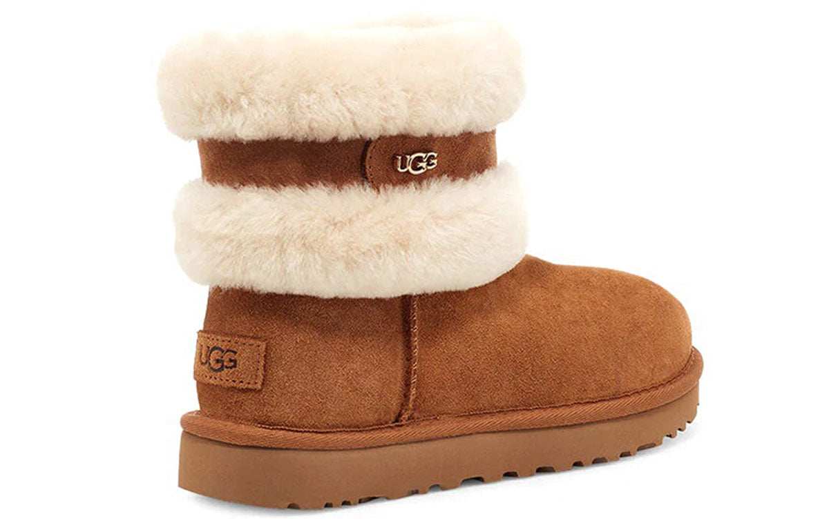(WMNS) UGG Fluff Mini Belted 'Brown' 1112483-CNAT