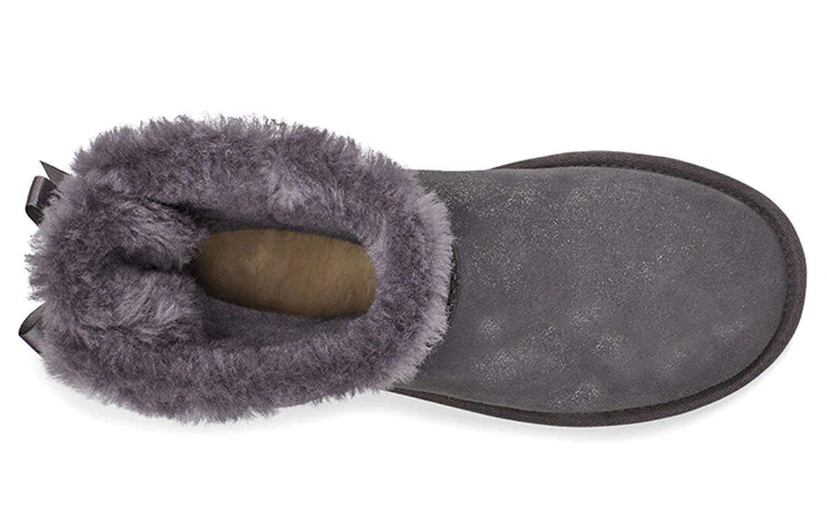 (WMNS) UGG Mini Bailey Bow II Shimmer Fleece Lined Purple 1112533-NHT