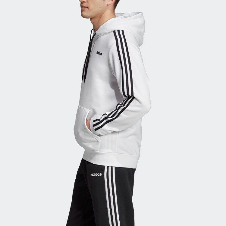 adidas 3-stripes Alphabet Printing Sports Loose Hoodie 'White Black' ED6067