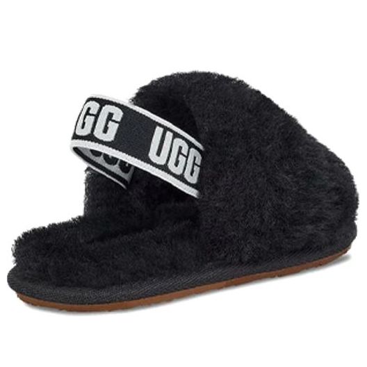(TD) UGG Fluff Yeah Slide 'Black' 1098579T-BLK