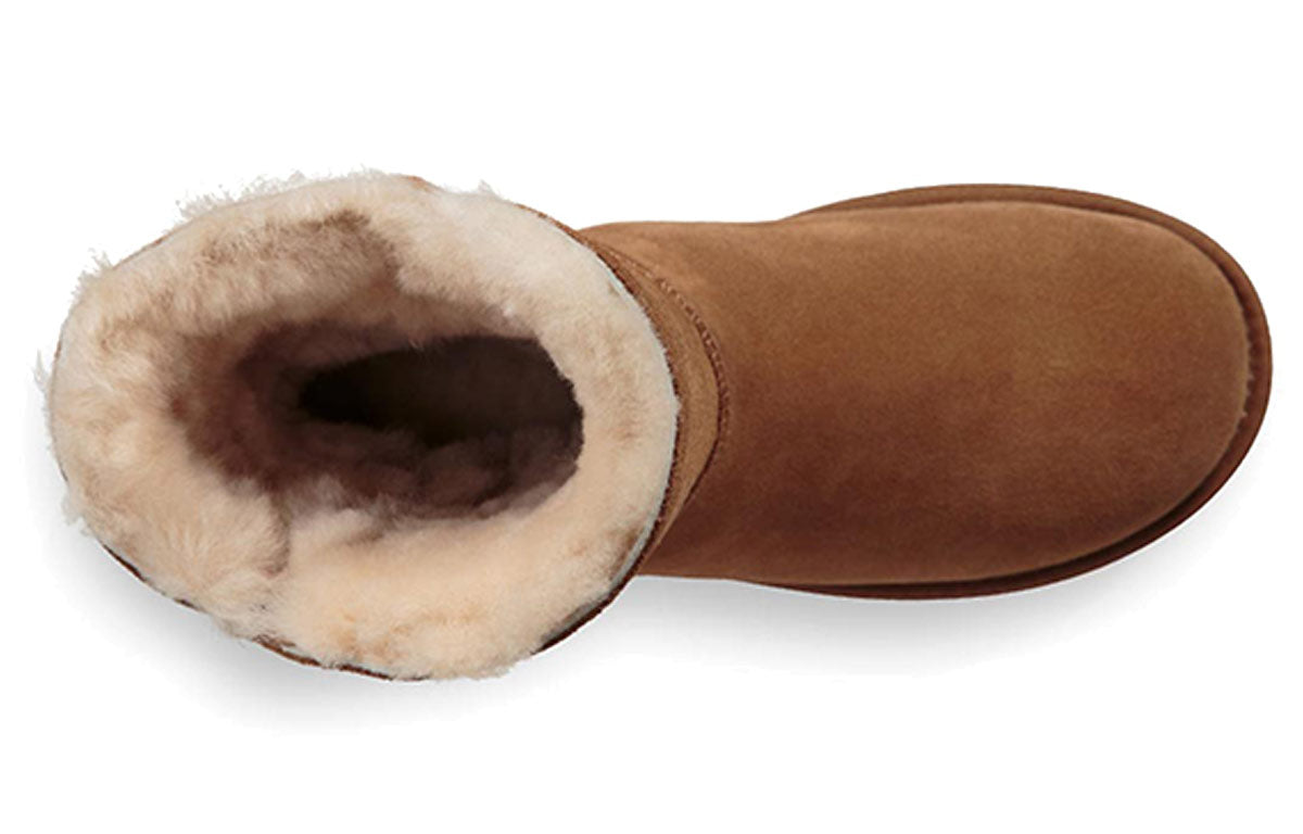 (WMNS) UGG Short Turnlock Fleece Lined Brown 1094933-CHE