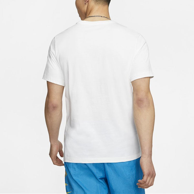 Air Jordan Printing Logo Round Neck Short Sleeve White CJ6307-100