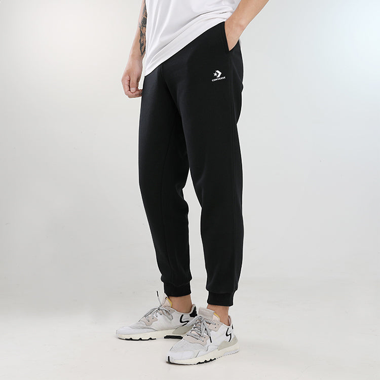Converse Go To Star Chevron Standard-Fit Fleece Sweatpants Asia Sizing 'Black' 10019925-A01