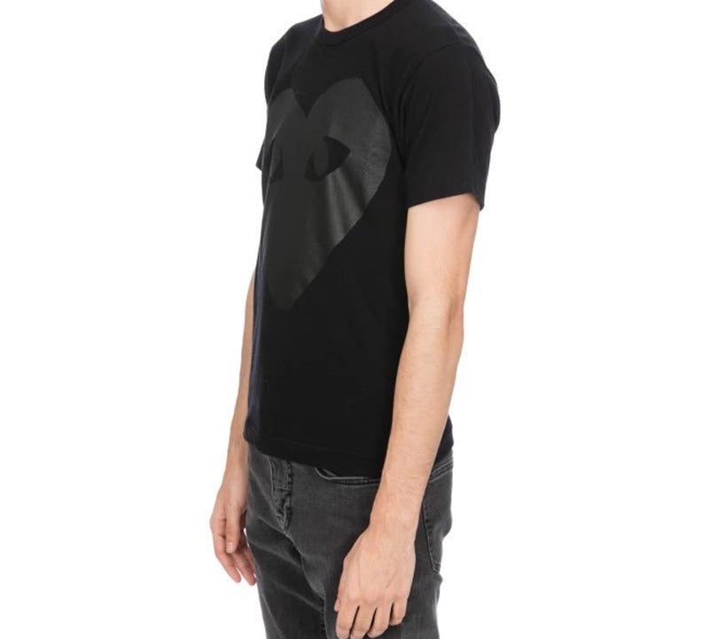 COMME des GARCONS PLAY Heart Shape Printing Short Sleeve Tee 'Black' AZ-T190-051-1
