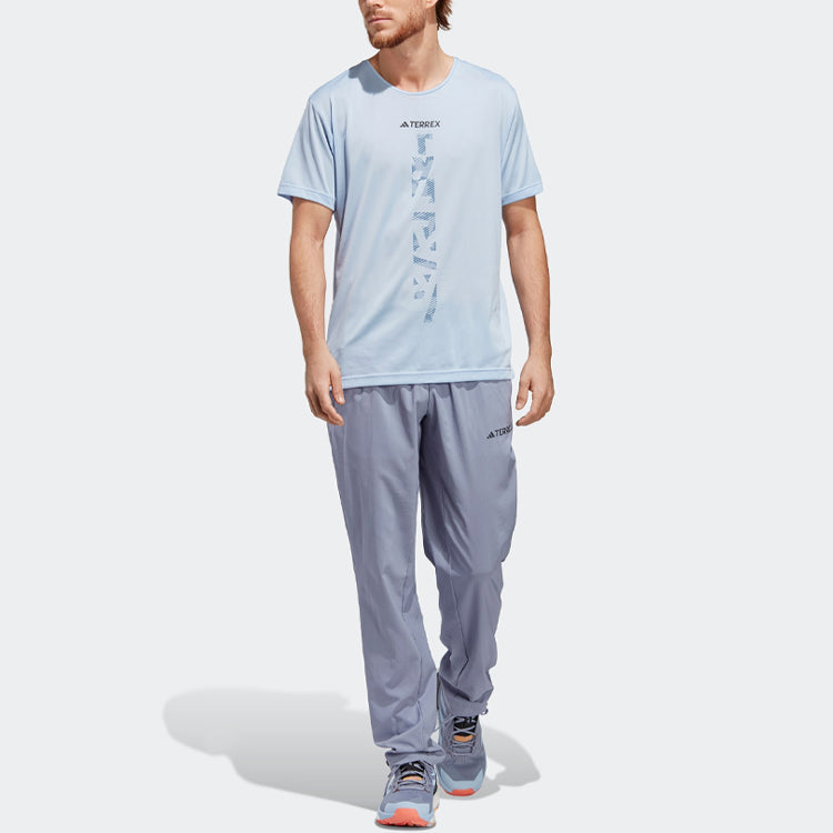 adidas TERREX Agravic Trail Running Tee 'Light Blue' HT9443