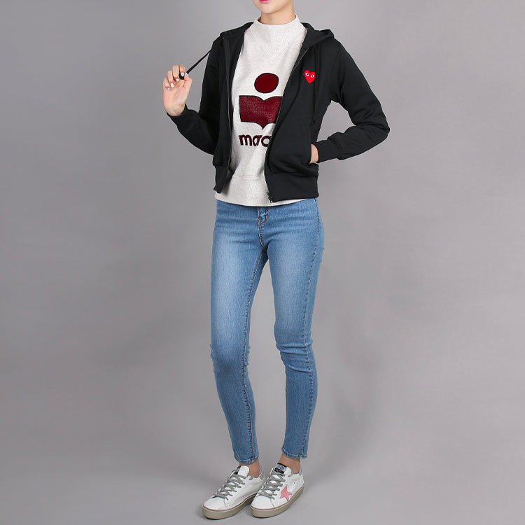 (WMNS) COMME des GARCONS PLAY Zip Hooded Jacket 'Black' AZ-T171-051-1