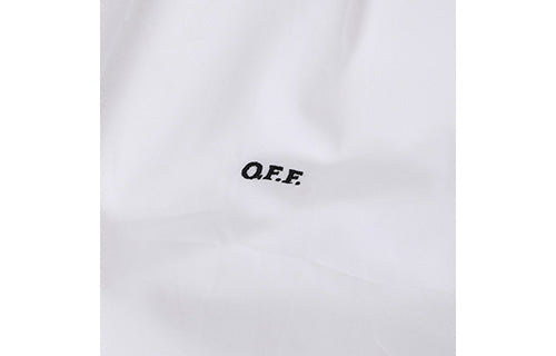 (WMNS) Off-White Long Sleeves Short White Tops OF2D2G001