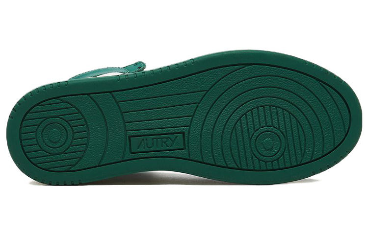 (WMNS) AUTRY Medalist Mid Leather Sneakers Two-Toned 'White Green' AUMW-WB03