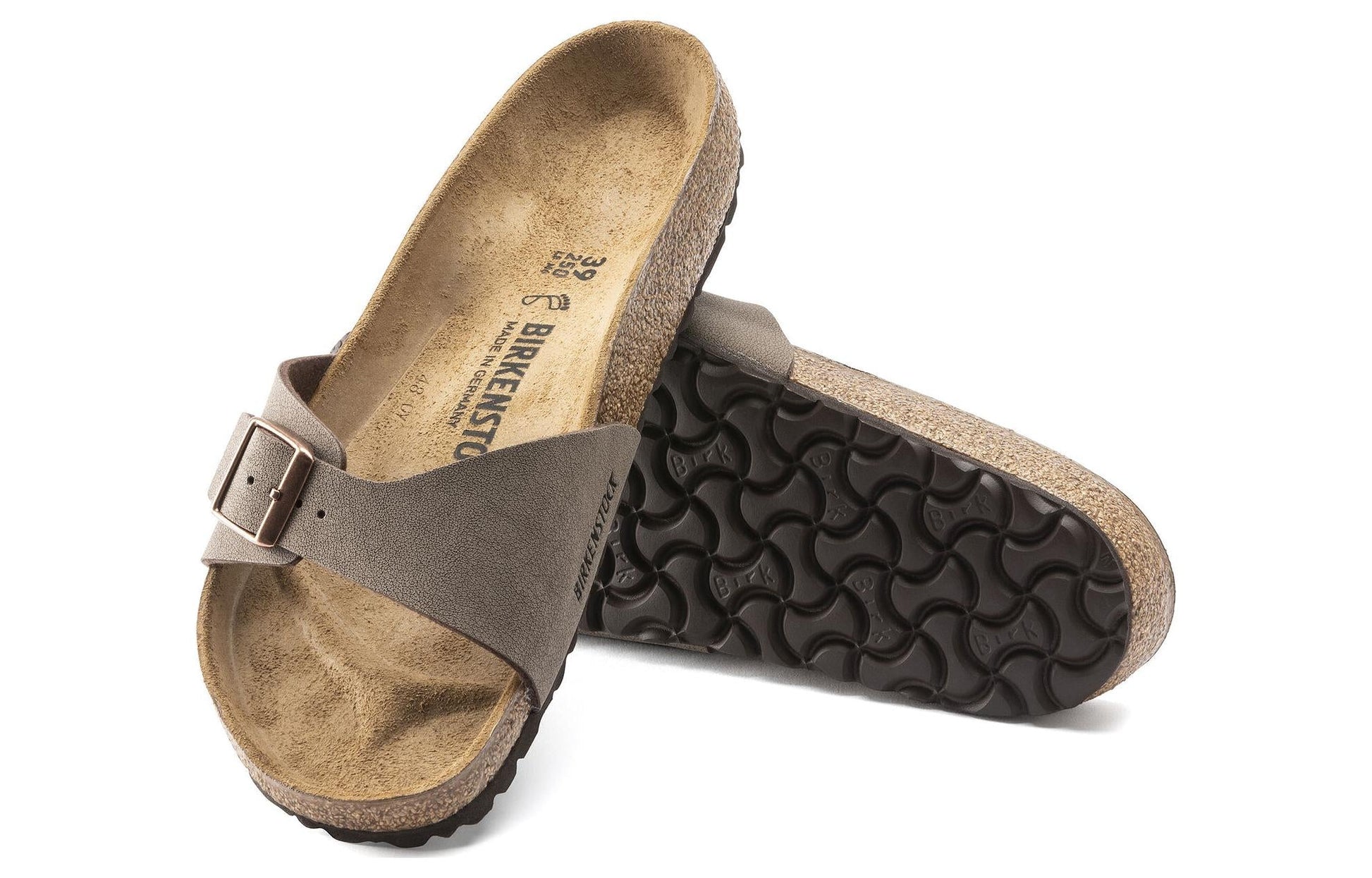 Birkenstock Madrid Birko-Flor Birkibuc Narrow Fit 'Mocca' 0040093
