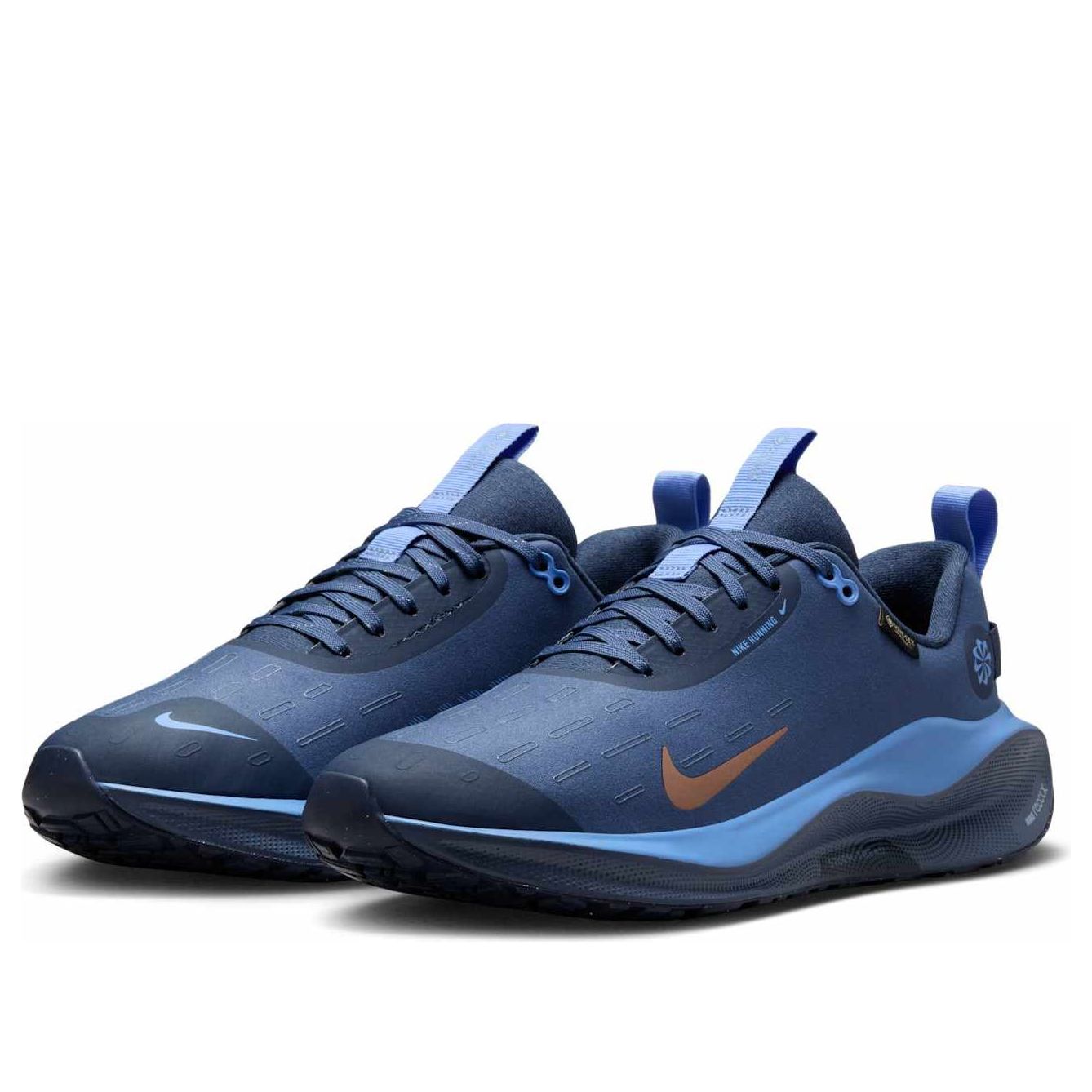 (WMNS) Nike React Infinity Run 4 Gore-Tex 'Thunder Blue Diffused Blue Royal Pulse Metallic Red Bronze' HQ0264-401