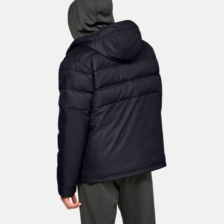 Under Armour Sportstyle Down Hooded Jacket 'Black' 1342693-001