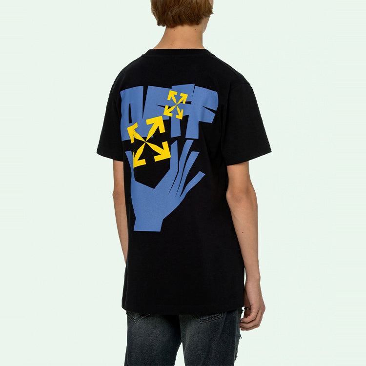 Off-White Hands Arrows Tee 'Black/Light Blue' OMAA038R21JER0041040