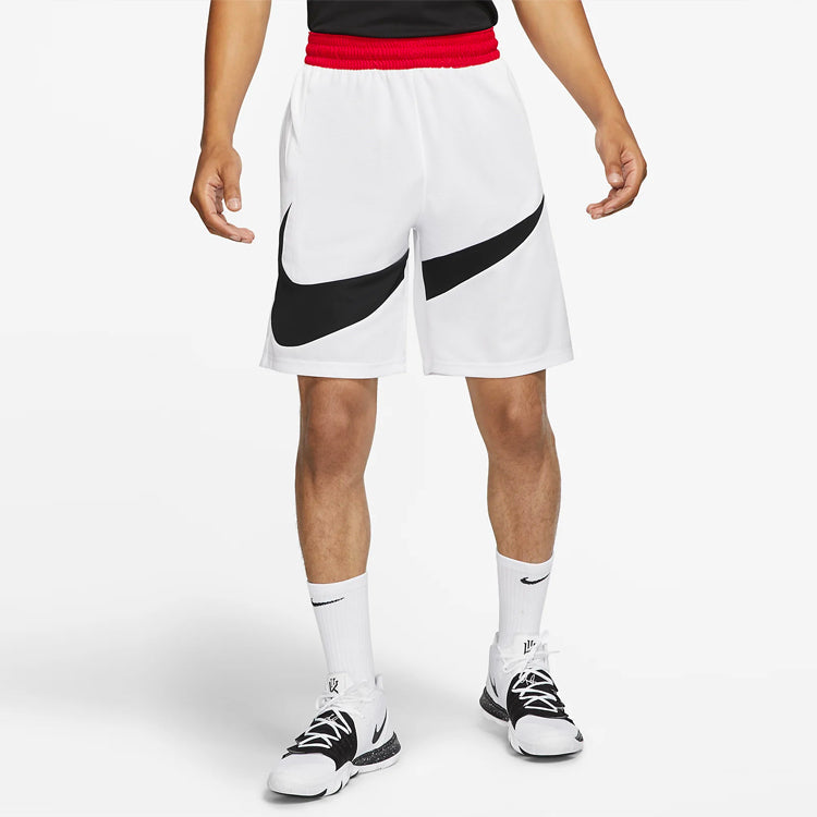 Nike Large Logo Printing Sports Loose Basketball Shorts White BV9385-100