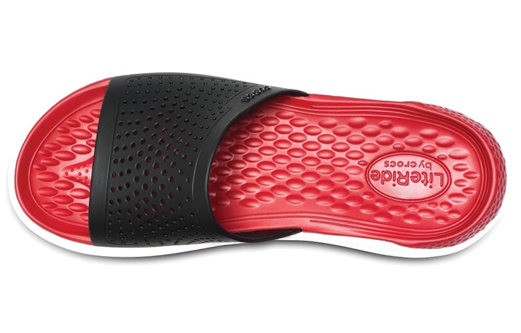 Crocs LiteRide Slides 'Red Black White' 205183-066