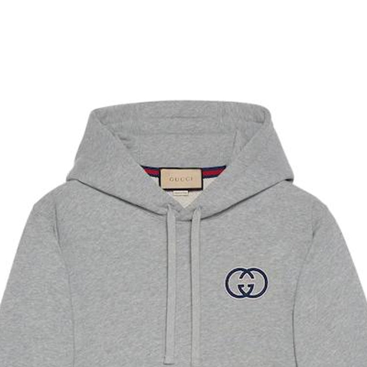 Gucci Cotton Jersey Hooded Sweatshirt 'Grey' 756649-XJFWA-1037