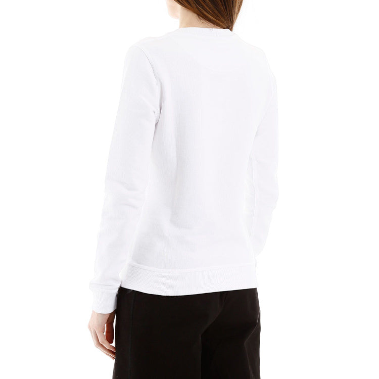 (WMNS) KENZO Tiger Head Round Neck Long Sleeves Hoodie White FA52SW7194U9-01