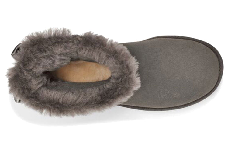 (WMNS) UGG Mini Bailey Bow Glimmer Charcoal 1125795-CHRC