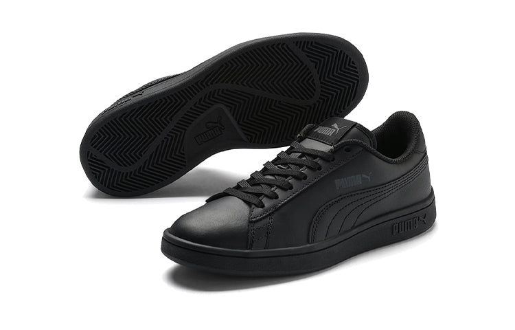 (GS) PUMA Smash V2 Leather 'Black' 365170-01