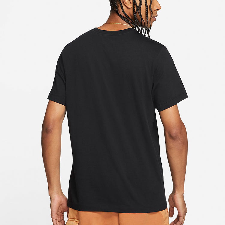 Air Jordan Causual Sports Logo Printing Round Collar Male Black CZ8383-010